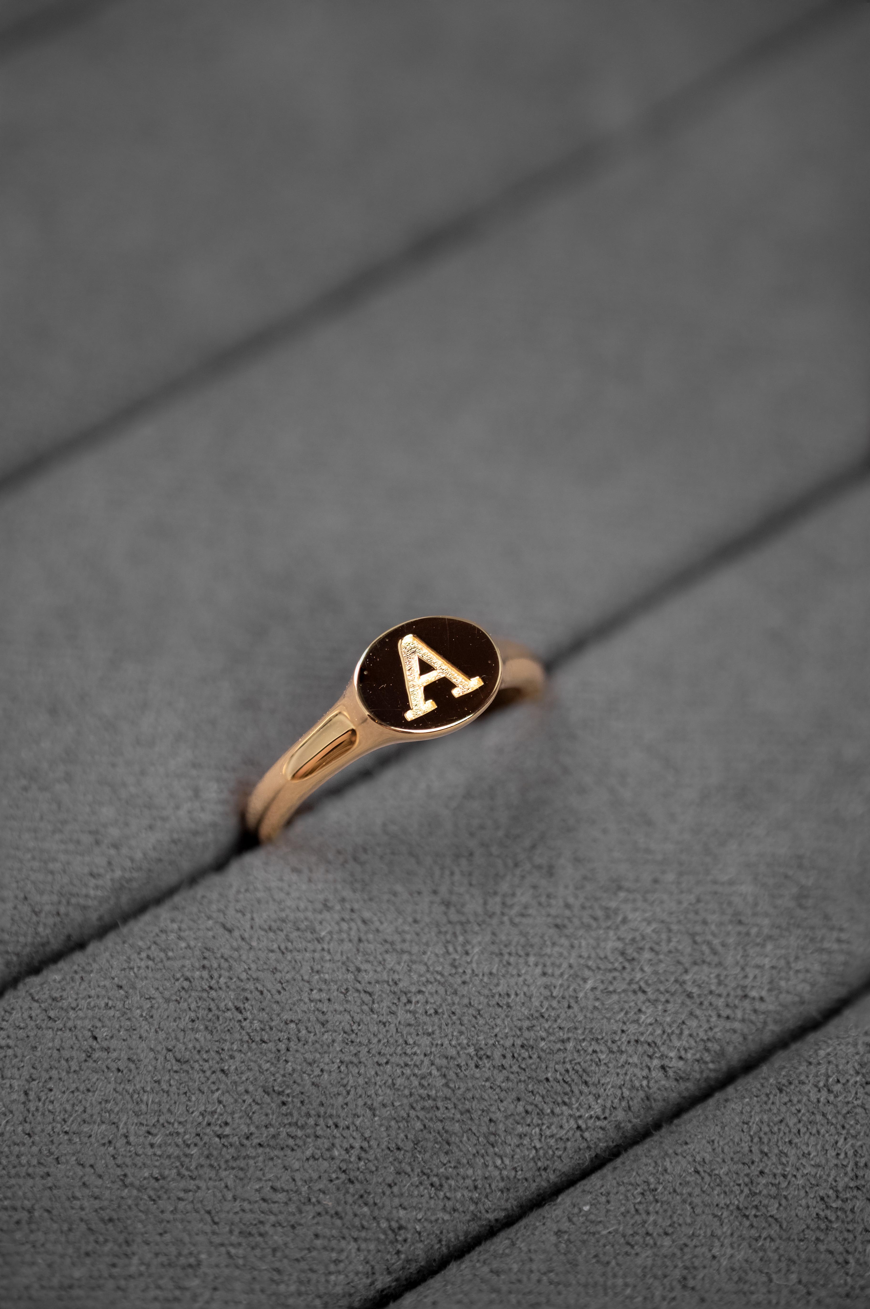 Signet Letter Ring